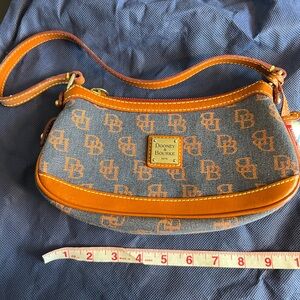 Dooney & Bourke denim signature Blue and Tan Women's Bag